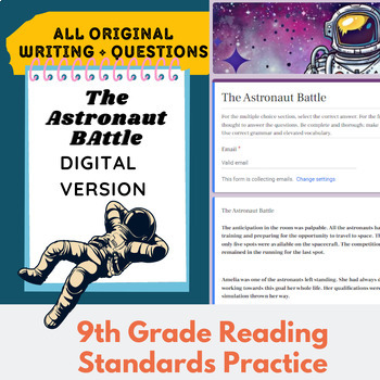 Preview of Google Form - Original Short Story Reading Practice: The Astronaut Battle