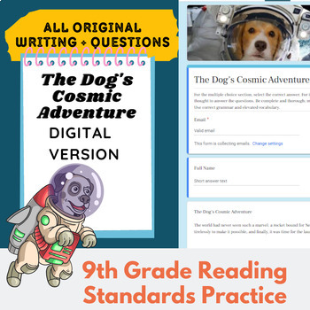 Preview of Google Form - Original Short Story Reading Practice: The Dog's Cosmic Adventure