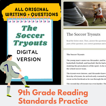 Preview of Google Form - Original Short Story Reading Practice: The Soccer Tryouts