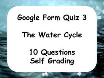 Preview of Google Form Quiz: The Water Cycle (10 Questions and Self Grading!) 3