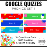 Google Form Quizzes for Phonics Set 1 - Short Vowels