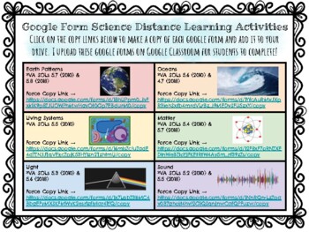 Preview of Google Form Science Reviews - VA 4th & 5th Grade SOLs