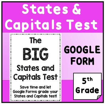 State Capital Test Worksheets Teaching Resources Tpt