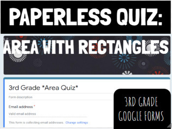 Preview of Google Forms *Area Quiz*