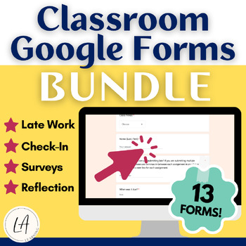 Preview of Classroom Forms Bundle - Goal Setting, Check In Forms, Late Work & more!
