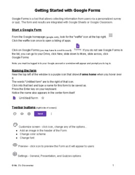 Preview of Google Forms - Getting Started