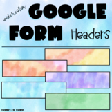Google Form Headers // Watercolor // Set 2