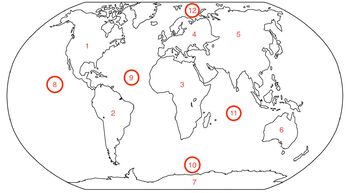 blank continents and oceans map teaching resources tpt