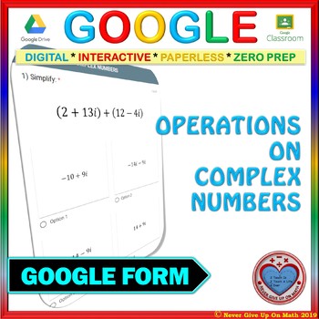 Preview of Google Forms: Operations on Complex Numbers