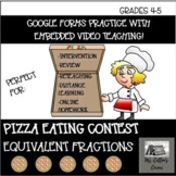 Google Forms Pizza Eating Contest - Equivalent Fractions -