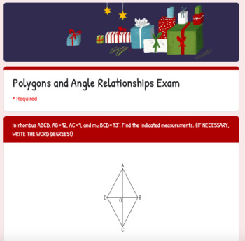 Preview of Google Forms - Polygon and Angle Relationships - Digital Resource