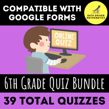 Preview of 6th Grade Quiz Bundle (Entire Year) for Google Forms™ - Distance Learning