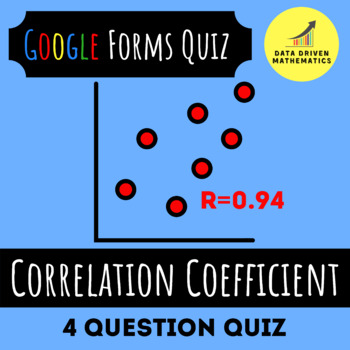 Preview of Google Forms™ Quiz - Correlation Coefficients