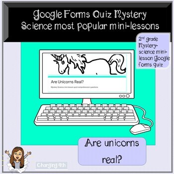 Preview of Google Forms Quiz- Mystery Science for Distance Learning - Are unicorns real?