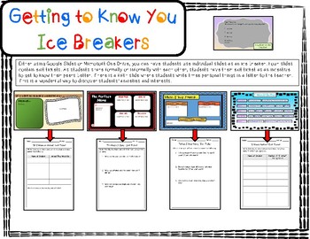 Preview of Google- Getting to Know You Ice Breakers with Exit Slips