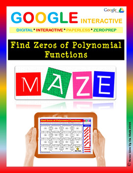 Preview of Find Zeros of Polynomial Functions - Google Interactive: Maze