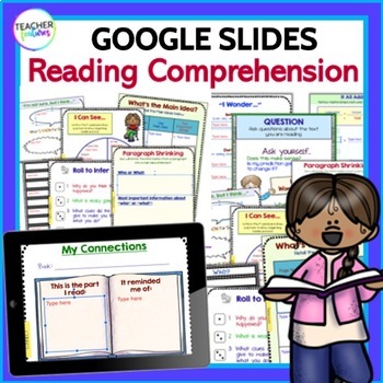Preview of READING COMPREHENSION STRATEGIES Google Slides Digital GRAPHIC ORGANIZERS