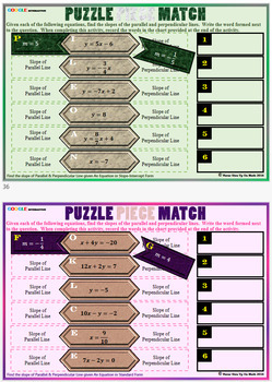 Slope of Parallel & Perpendicular Lines - Google: Puzzle Match Distance