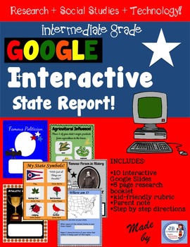 Preview of Google Interactive State Report for Intermediate Grades