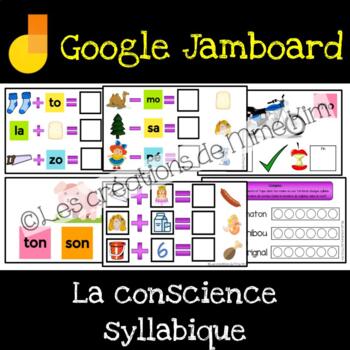 Preview of Google Jamboard : La conscience syllabique (ensemble de 8 Jamboards)