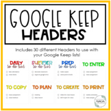 Google Keep Headers | 30 Colorful Headers For Your Lists