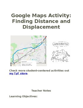Preview of Google Maps Activity: Distinguishing between Distance and Displacement