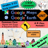 Google Maps Unit Lesson Plan Bundle - Technology Lessons