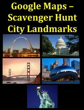 Preview of Scavenger Hunt Famous City Landmarks of the United States Digital