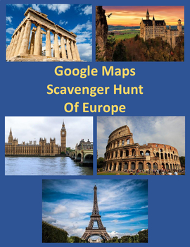 Preview of Google Maps Scavenger Hunt-Famous Landmarks of Europe Digital