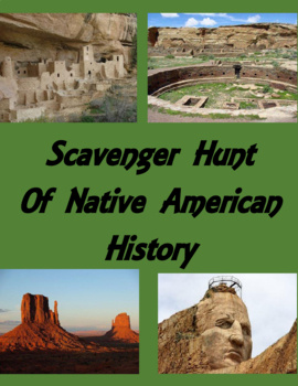 Preview of Google Maps Scavenger Hunt Native American History Digital