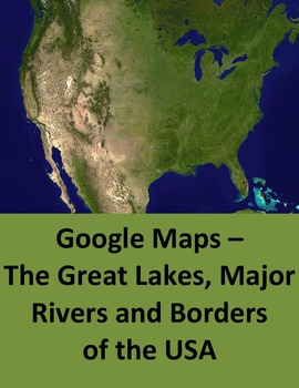 Preview of The Great Lakes, Major Rivers and Borders of the United States Digital