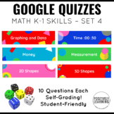 Google Math Assessments for K-1