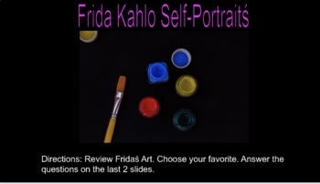 Preview of Google Meet Classroom Frida Kahlo Art Appreciation (Suitable for all ages!)
