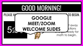 Preview of Google Meet | Zoom Welcome Slides
