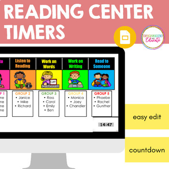 Preview of Reading Center Rotation Slides - Google Slides™