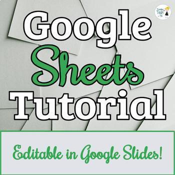 Preview of Google SHEETS Tutorial & Student Task - Online Distance Learning