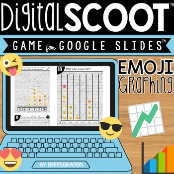 Preview of GOOGLE SLIDES DIGITAL SCOOT - Emoji Graphing