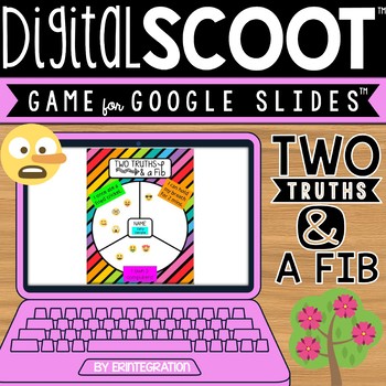 Preview of GOOGLE SLIDES DIGITAL SCOOT - Two Truths and a Fib Icebreaker
