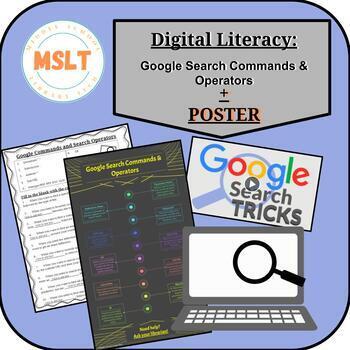Preview of Google Search Commands & Operators Lesson + Classroom Poster
