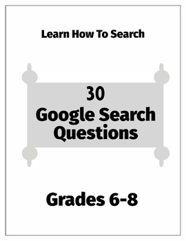 Preview of Google Search for Kids Worksheets