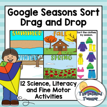 Preview of Google Seasons Drag and Drop Activities | Digital Seasons Activity