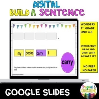 Preview of Google + Sentence Building Sight Words 1st grade 84-181 + Remote