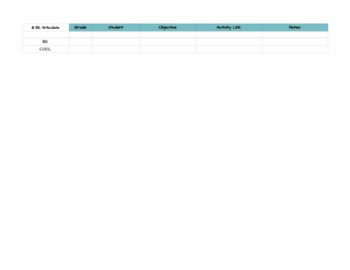 Preview of Google Sheet Speech Therapy Planning Template