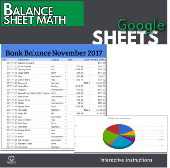 Preview of Google Sheets - Balance Sheet Lesson (Distance Learning)