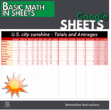 Google Sheets - Basic Math using SUM and Average (Distance