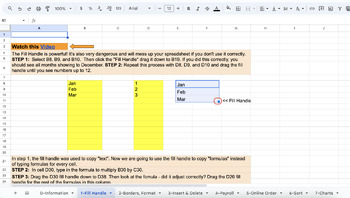 Preview of Google Sheets Basic Tools Document