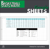 Google Sheets - Basketball Stats Math Activity (Distance L
