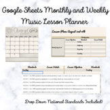 Google Sheets Calendar and Weekly Music Lesson Planner K-6