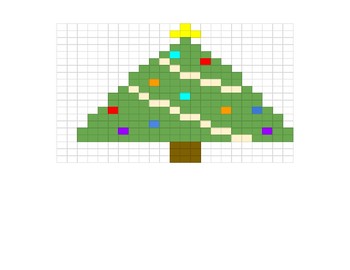 Preview of Google Sheets Christmas Fill In #1 - Christmas Tree