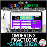 Google Sheets Digital Game Show Ordering Fractions